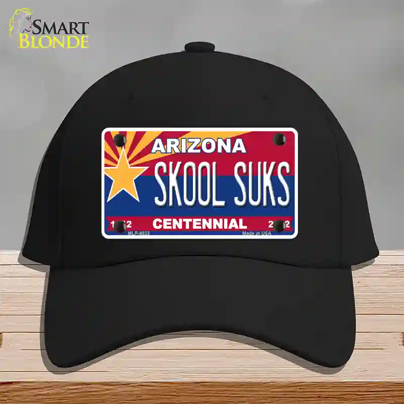 Arizona Centennial Skool Suks Novelty License Plate Hat Cotton / Black