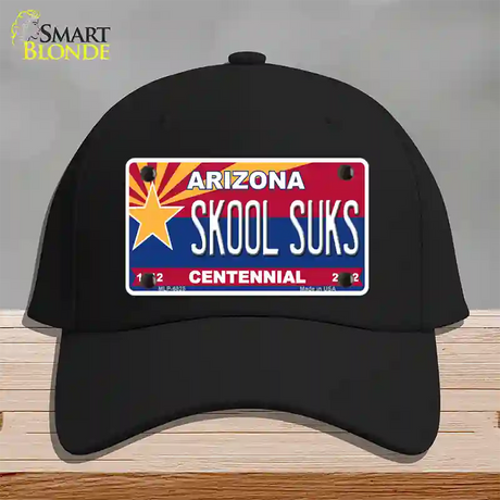 Arizona Centennial Skool Suks Novelty License Plate Hat Cotton / Black