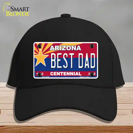 Arizona Centennial Best Dad Novelty License Plate Hat Cotton / Black