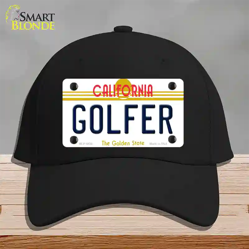 Golfer California Novelty License Plate Hat Cotton / Black