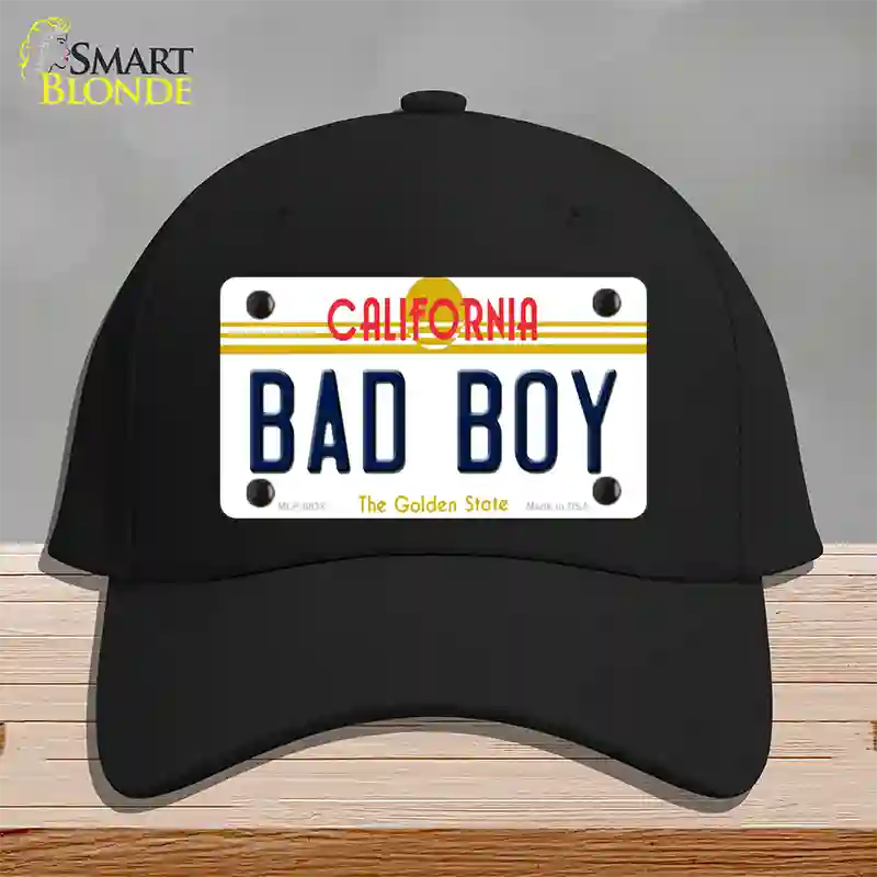 Bad Boy California Novelty License Plate Hat Cotton / Black