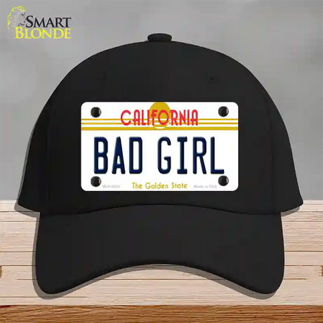 Bad Girl California Novelty License Plate Hat Cotton / Black