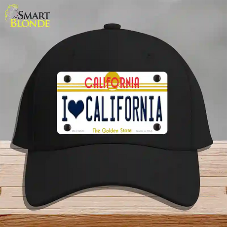 I Love California Novelty License Plate Hat Cotton / Black