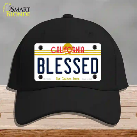 Blessed California Novelty License Plate Hat Cotton / Black