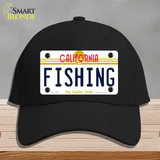 Fishing California Novelty License Plate Hat Cotton / Black