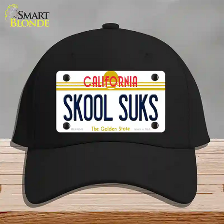 Skool Suks California Novelty License Plate Hat Cotton / Black