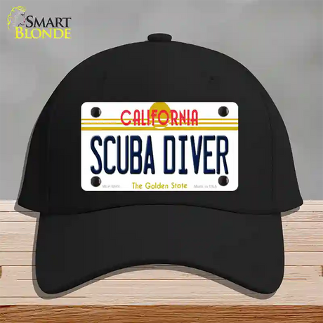 Scuba Diver California Novelty License Plate Hat Cotton / Black