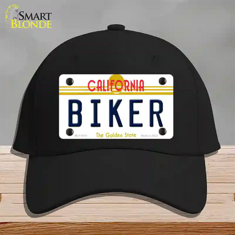 Biker California Novelty License Plate Hat Cotton / Black