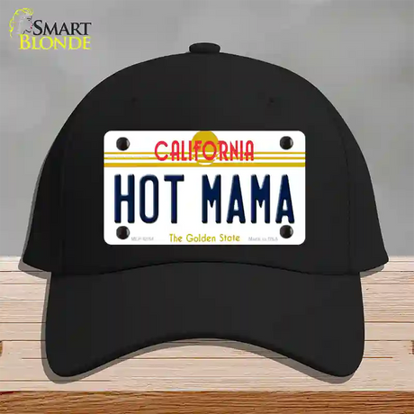 Hot Mama California Novelty License Plate Hat Cotton / Black