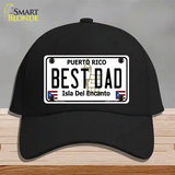 Best Dad Puerto Rico Novelty License Plate Hat Cotton / Black