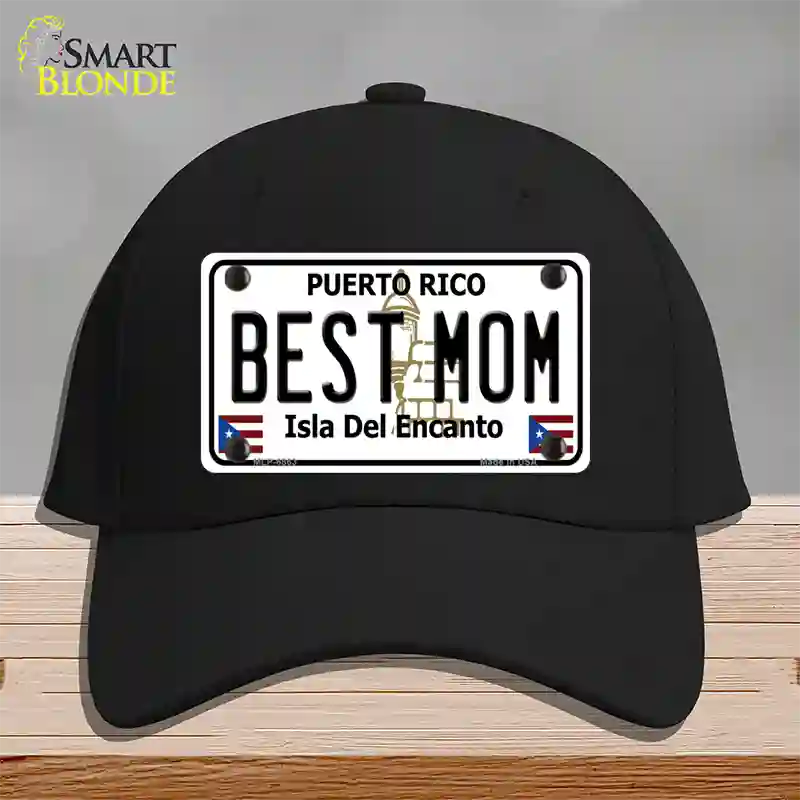 Best Mom Puerto Rico Novelty License Plate Hat Cotton / Black