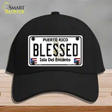 Blessed Puerto Rico Novelty License Plate Hat Cotton / Black