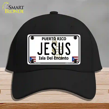 Jesus Puerto Rico Novelty License Plate Hat Cotton / Black