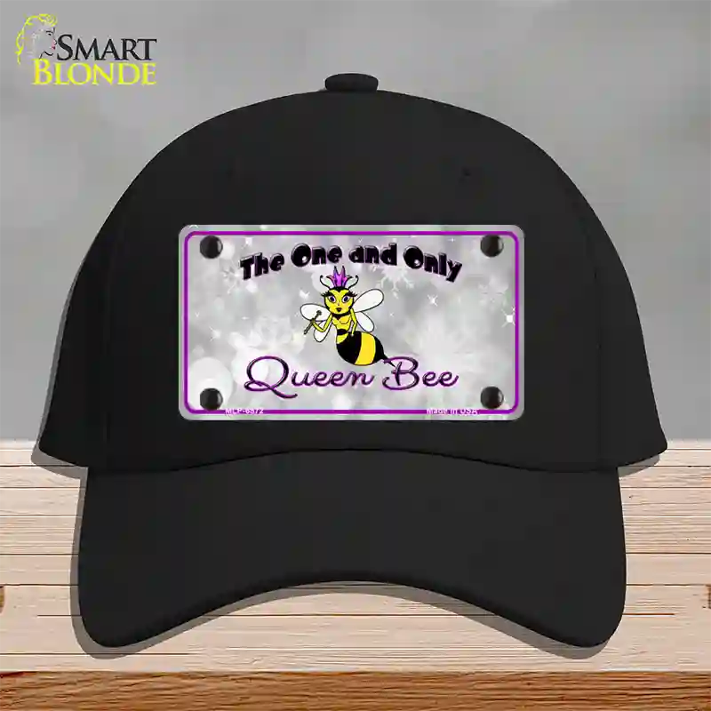 Queen Bee Purple Novelty License Plate Hat Cotton / Black