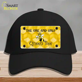 Queen Bee Honey Comb Novelty License Plate Hat Cotton / Black