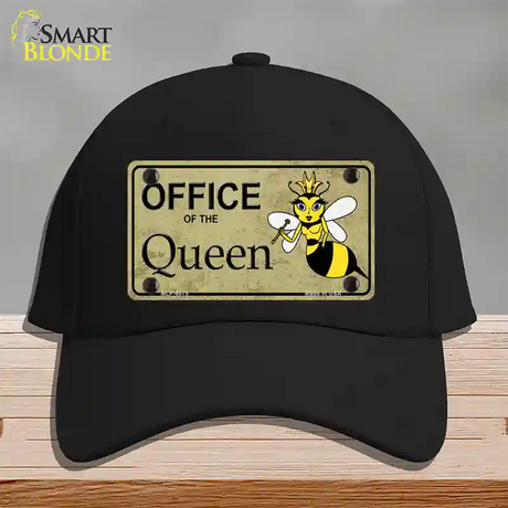 Office Of Queen Bee Novelty License Plate Hat Cotton / Black