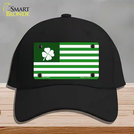 Green Shamrock Flag Novelty License Plate Hat Cotton / Black