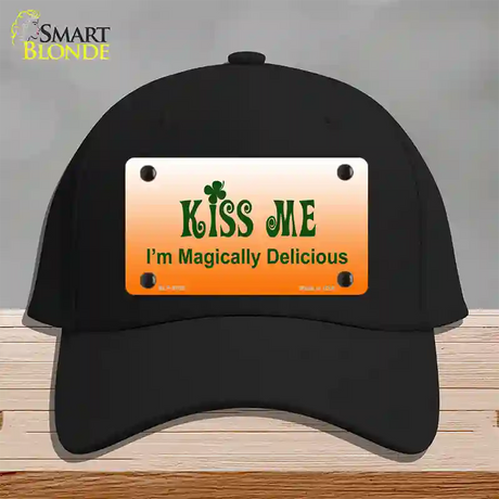 Kiss Me Novelty License Plate Hat Cotton / Black