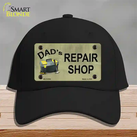 Dads Repair Shop Novelty License Plate Hat Cotton / Black