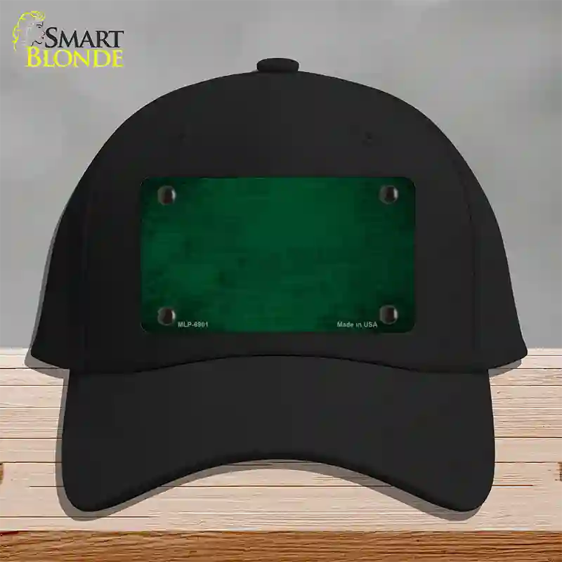 Green Oil Rubbed Solid Novelty License Plate Hat Cotton / Black