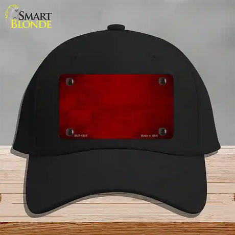 Red Oil Rubbed Solid Novelty License Plate Hat Cotton / Black