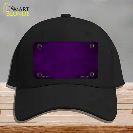 Purple Oil Rubbed Solid Novelty License Plate Hat Cotton / Black