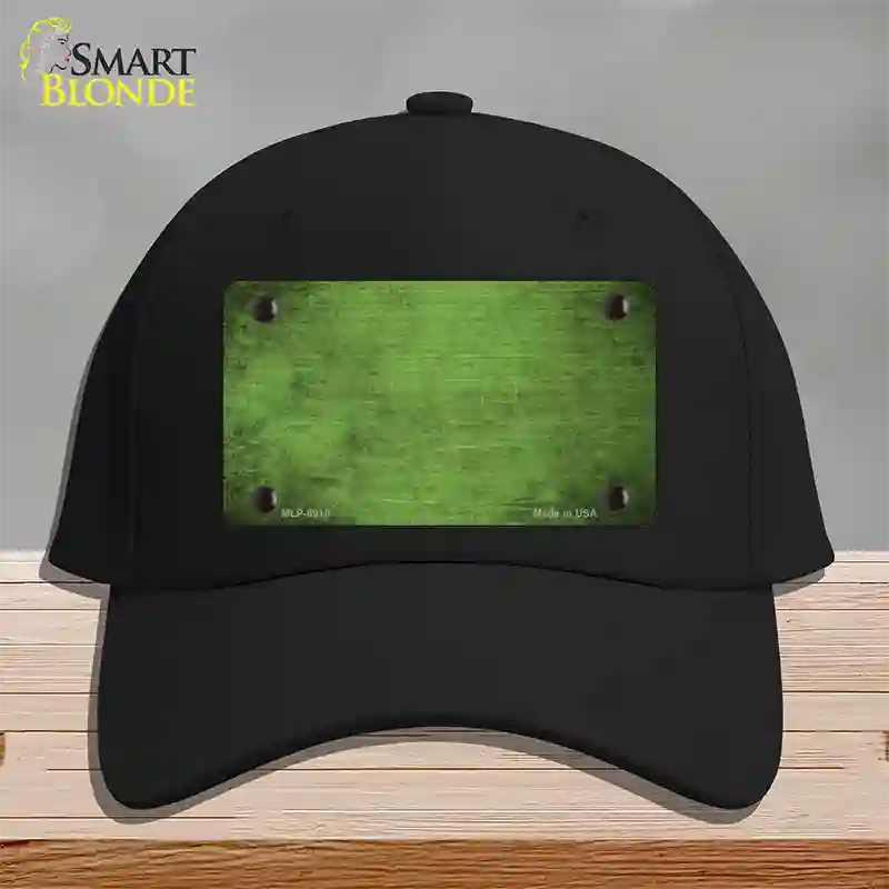 Lime Green Oil Rubbed Solid Novelty License Plate Hat Cotton / Black