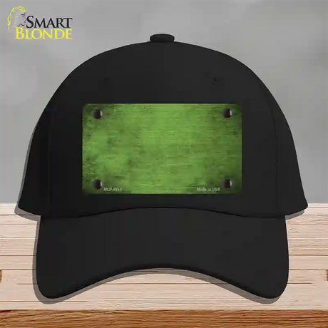 Lime Green Oil Rubbed Solid Novelty License Plate Hat Cotton / Black