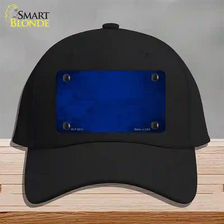 Royal Blue Oil Rubbed Solid Novelty License Plate Hat Cotton / Black