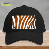 Orange White Zebra Oil Rubbed Novelty License Plate Hat Cotton / Black