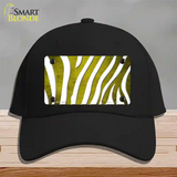 Yellow White Zebra Oil Rubbed Novelty License Plate Hat Cotton / Black