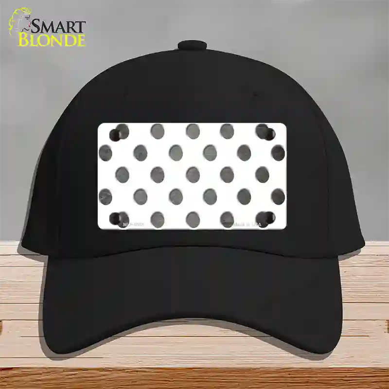 Gray White Dots Oil Rubbed Novelty License Plate Hat Cotton / Black