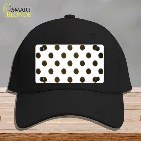 Brown White Dots Oil Rubbed Novelty License Plate Hat Cotton / Black