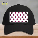 Pink White Dots Oil Rubbed Novelty License Plate Hat Cotton / Black