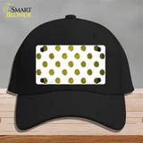 Yellow White Dots Oil Rubbed Novelty License Plate Hat Cotton / Black