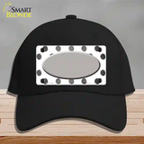 Gray White Dots Oval Oil Rubbed Novelty License Plate Hat Cotton / Black