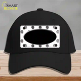 Black White Dots Oval Oil Rubbed Novelty License Plate Hat Cotton / Black