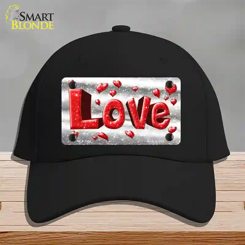 Love Novelty License Plate Hat Cotton / Black