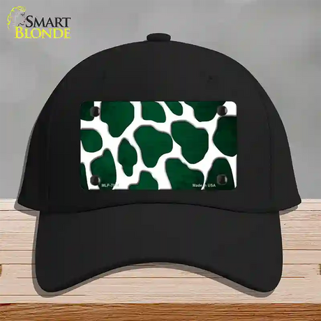 Green White Giraffe Oil Rubbed Novelty License Plate Hat Cotton / Black