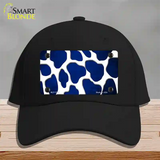 Blue White Giraffe Oil Rubbed Novelty License Plate Hat Cotton / Black