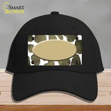 Gold White Oval Giraffe Oil Rubbed Novelty License Plate Hat Cotton / Black