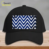 Blue White Chevron Oil Rubbed Novelty License Plate Hat Cotton / Black