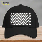 Gray White Chevron Oil Rubbed Novelty License Plate Hat Cotton / Black