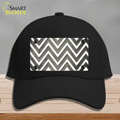 Tan White Chevron Oil Rubbed Novelty License Plate Hat Cotton / Black