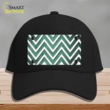 Mint White Chevron Oil Rubbed Novelty License Plate Hat Cotton / Black