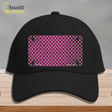 Pink White Quatrefoil Oil Rubbed Novelty License Plate Hat Cotton / Black