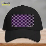 Purple White Quatrefoil Oil Rubbed Novelty License Plate Hat Cotton / Black