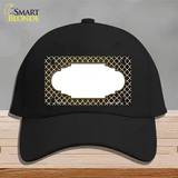 Brown White Quatrefoil Scallop Oil Rubbed Novelty License Plate Hat Cotton / Black