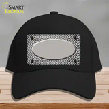 Gray White Small Chevron Oval Oil Rubbed Novelty License Plate Hat Cotton / Black