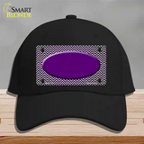 Purple White Small Chevron Oval Oil Rubbed Novelty License Plate Hat Cotton / Black